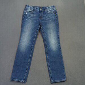 Silver Jeans Women's 30x31 Fits 30x29 Blue Suki Straight Mid Rise Denim